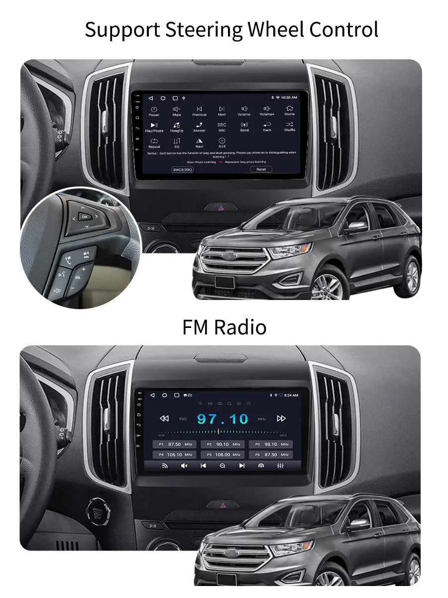 With Bluetoth Multimedia 2015 Navigation For - GPS Android 2 Carplay Auto Radio Edge Android Screen 2018 Stereo Car