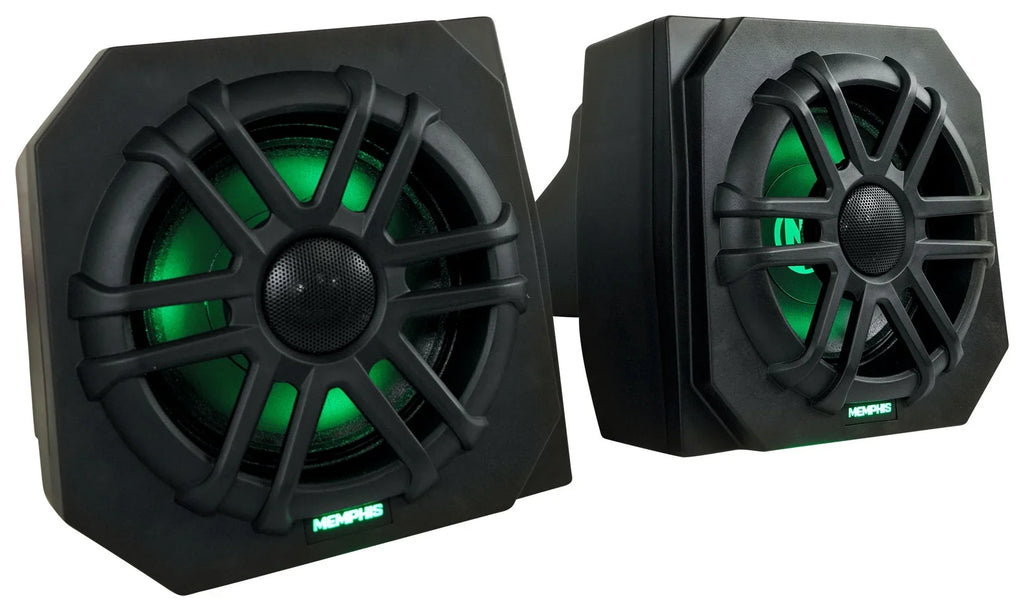 Polaris 2013-17 Tower Pods+LED Ranger For RNGR65FE 2) Memphis Speakers+Amp XP900