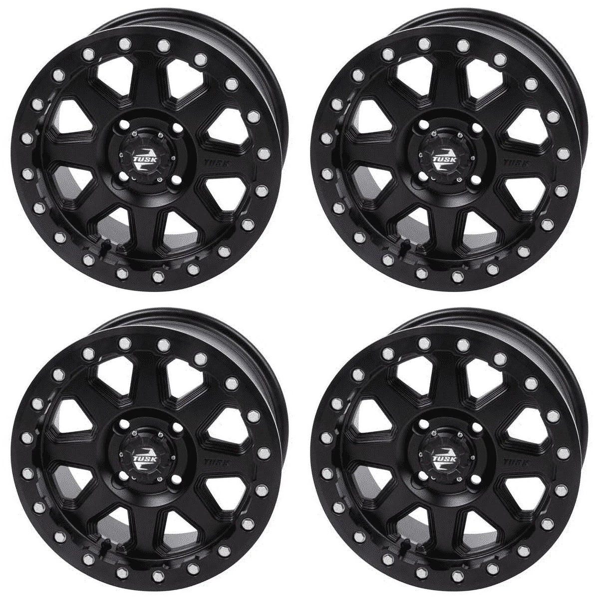 4/137 Lone + Pro Uinta 14X7 2.0 5.0 For Pack) Black Wheel Hd10 2021-2022 Matte Can-Am (4 Defender Tusk Beadlock Star