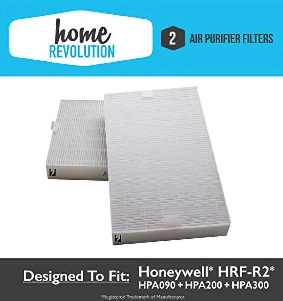 HRF-R2 HPA-090, Brand & HPA-100, Home Series, Honeywell Replacement 2-PK Revolution HPA200 Air Filters; Purifier Fits HPA300