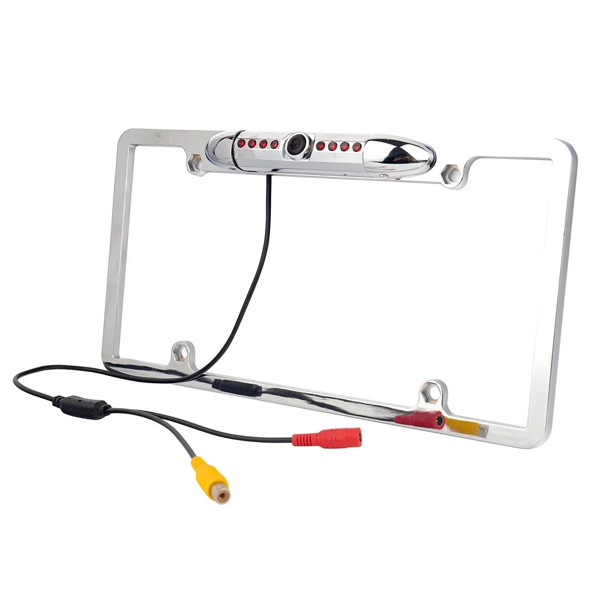 with Wide Angle Slim Universal HD Plate Chrome License Viewing Camera