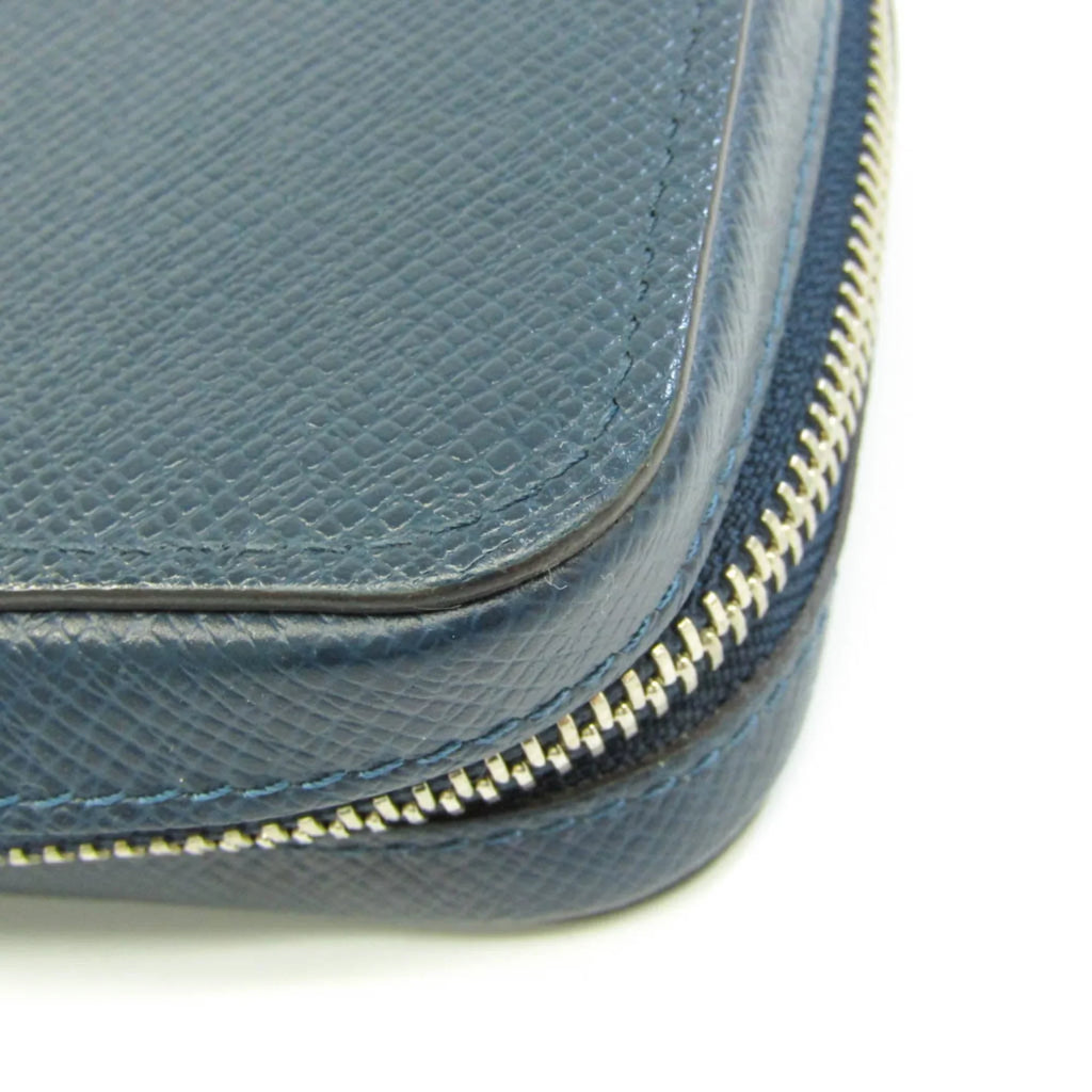 Navy Taiga (Good) Taiga XL Blue Pre-Owned Men's Wallet Leather Zippy M64019 (bi-fold) Long