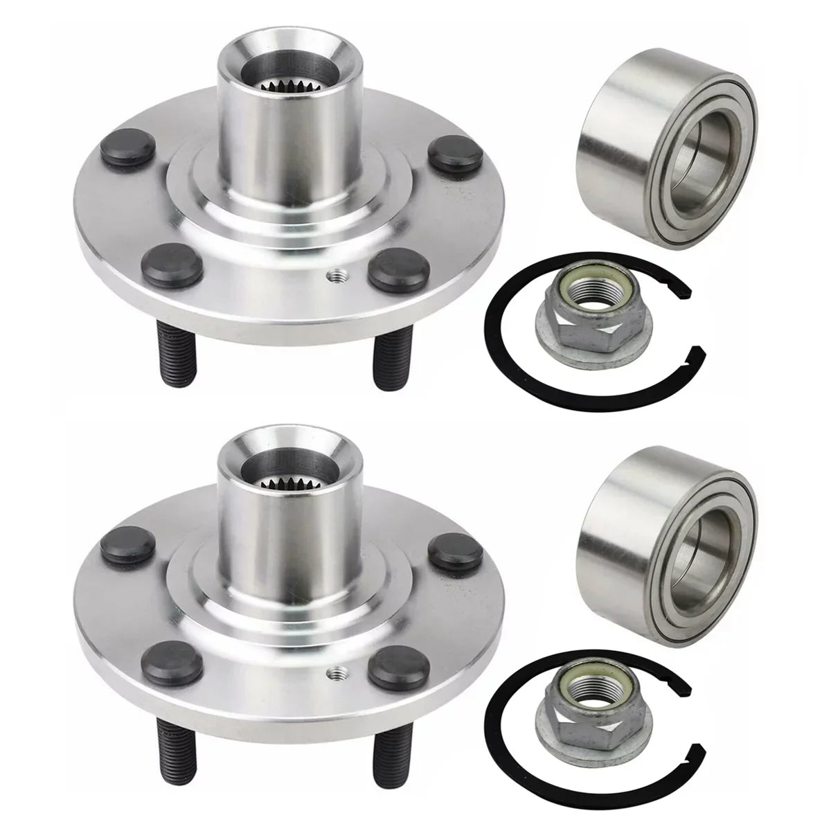 V6 FWD of Hub 3.5L Bearing Edge Wheel 2008 Lincoln 2010 2 Set Side AutoShack 2007-2010 5-Lug Front Replacement Passenger MKX HB618519PR 2007 AWD and 2009 for Driver