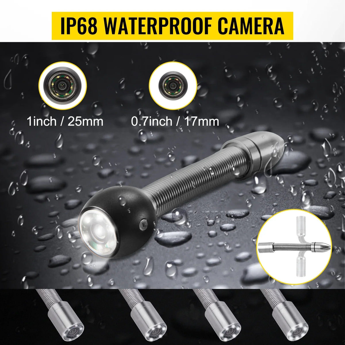 Pipeline 30M Battery, LCD 98.4 Lithium Camera 6PCS Camera with DVR Inspection BENTISM Camera 8500MAH Sewer FT, Monitor TFT Camera, Inspection LED, 4.3 Pipe Inch Function, Duct