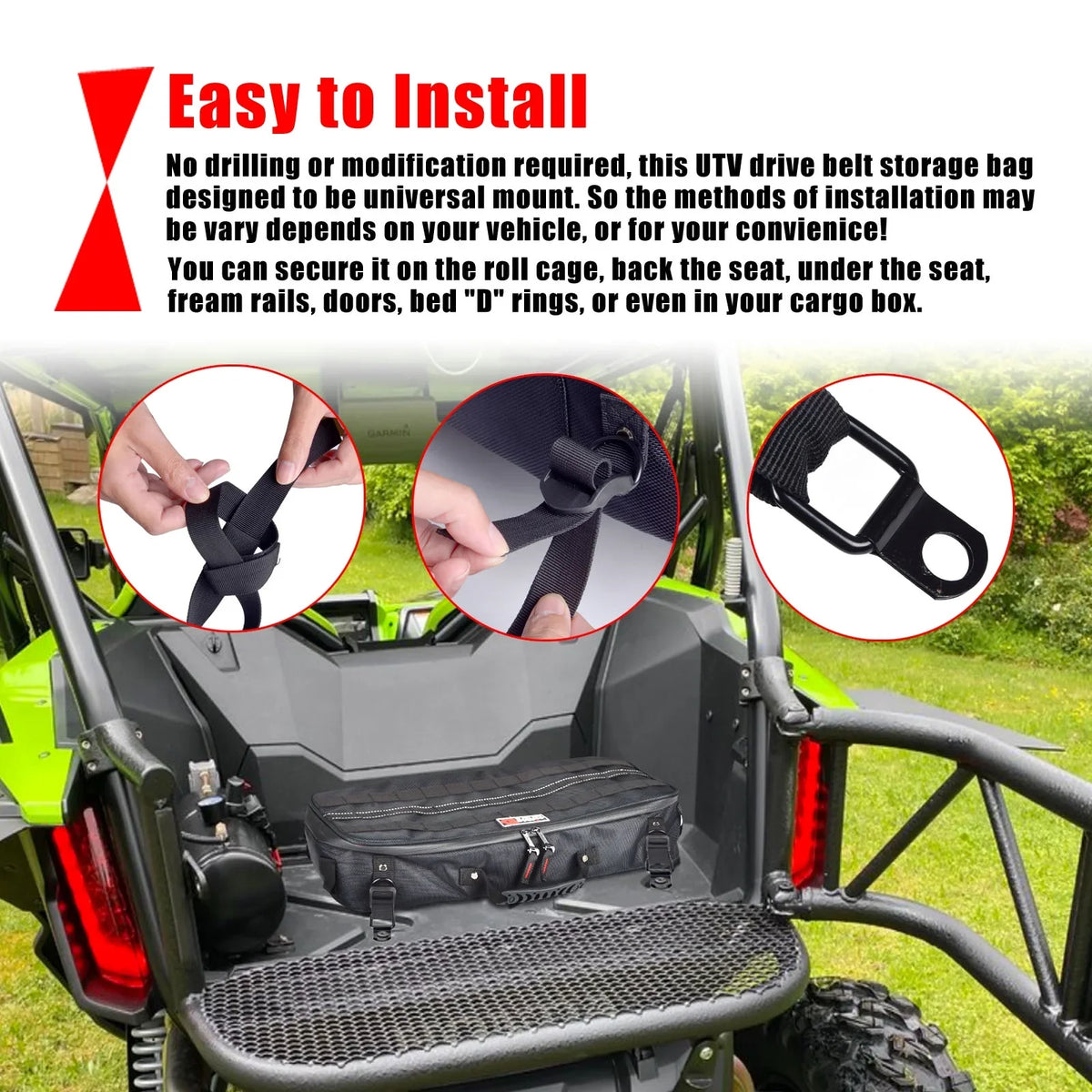 Wrench Tool Travel Roll Portable with Goldfire Universal UTV Tool Car Organizer Pouch Tool Bag Storage Storage for Kit Truck ATV