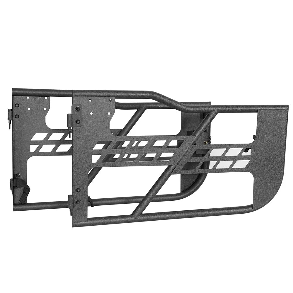 Tubular Steel Door Wrangler Road Fit 2-Door Jeep 2018-2023 Half JL Black Frame Guards Hooke