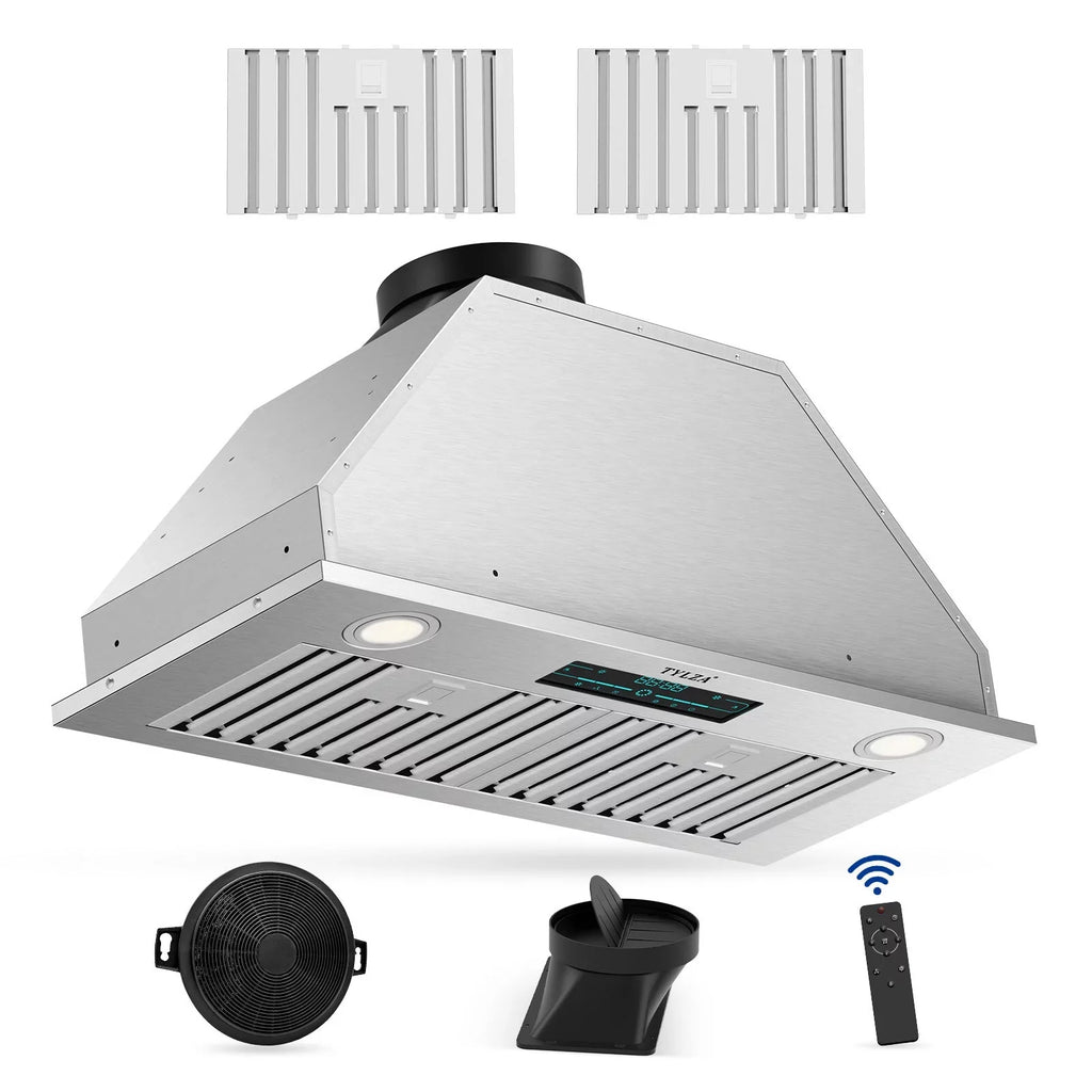 with Gesture Range Sensing&Touch Hood 900 CFM, Stove Kitchen Cabinet Vent Speed Panel Under Hood, 4 Control 30"