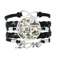 USA Leather White Rope Twisted Accessory Graffiti wristband Wristband Love Knitting House Liberty Spring