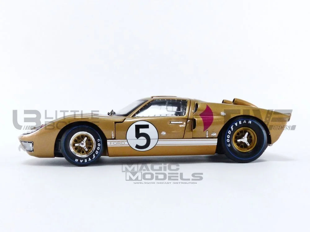 Shelby by Le MK II GT-40 Model Car #5 Mans 1966 1/18 Diecast Gold Collectibles