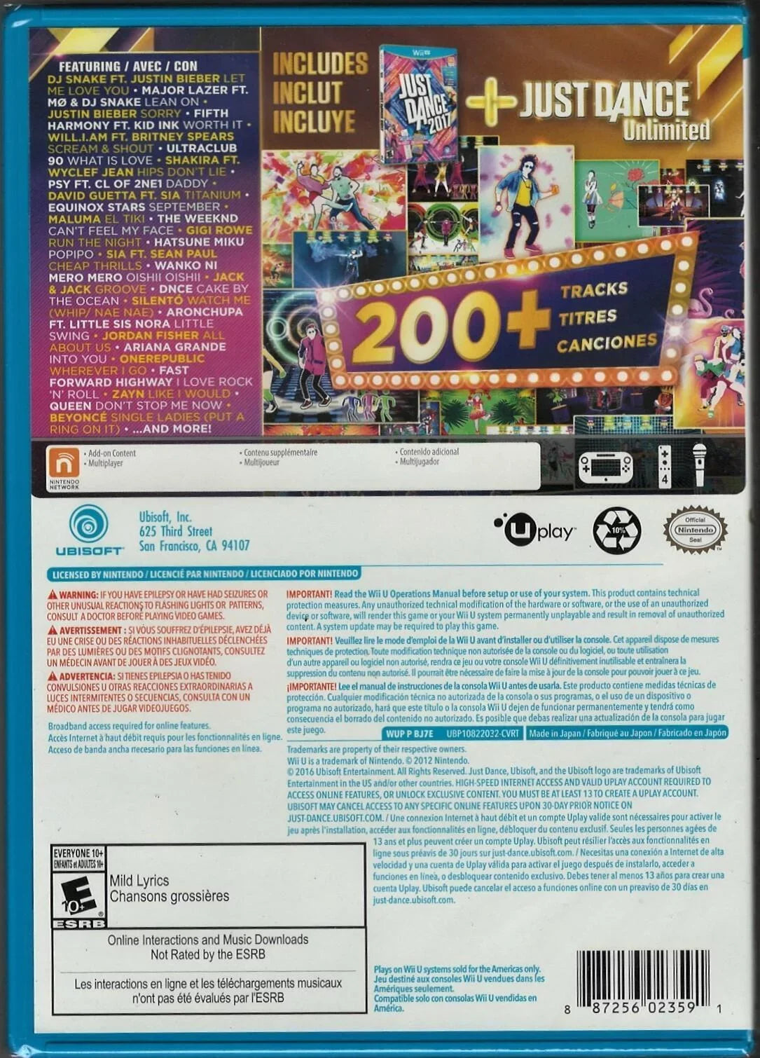 Wii-U US (Brand Just Gold Version) 2017 New Sealed Edition Factory Nintend Dance