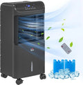 Unit Conditioner with 3-In-1 Home Air Tank Cooling for Ice Office, Oscillating, HOMCOM 32" Timer, Black Cooler, Display, Evaporative Mobile Water Water Bedroom, LED 3.2gal Humidifier Fan Remote,