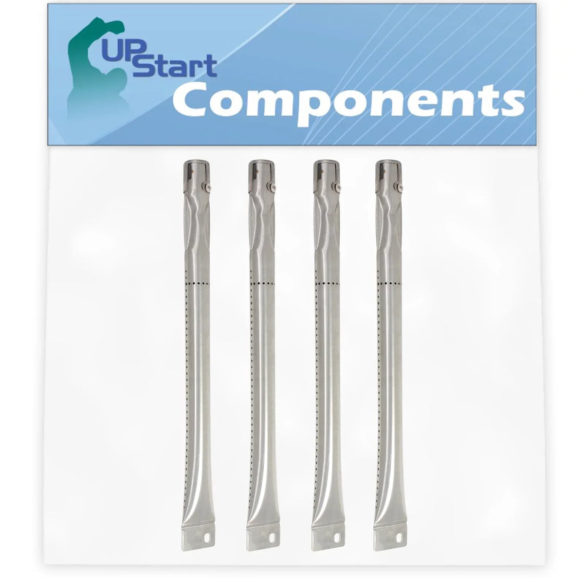 Pipe Gas Parts Barbeque Compatible Stainless 4-Pack - Steel BBQ Burner Replacement Grill Tube Burners 810-7451-F for Charmglow