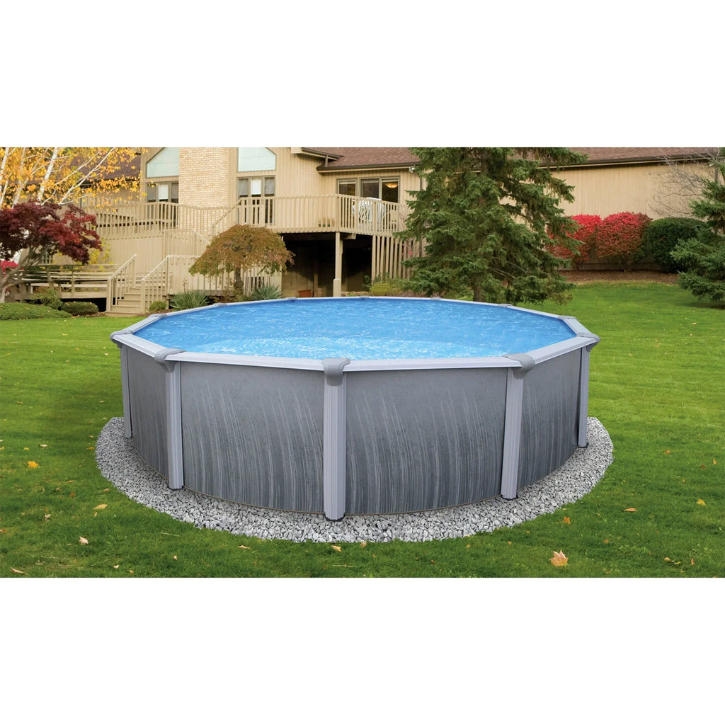 Rail 7-In Bluewave 18' Round Top With Pool Steel 52-In Martinique