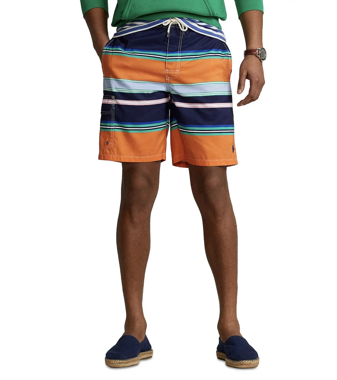 Small Fit Kailua Classic Men's Orange Trunks Polo Lauren Size Ralph Swim