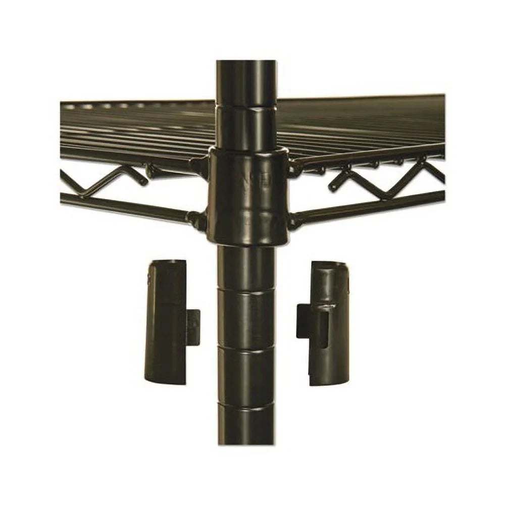 Certified x Shelving Wire 72h, 36w Industrial 18d x Black NSF Kit 4-Shelf