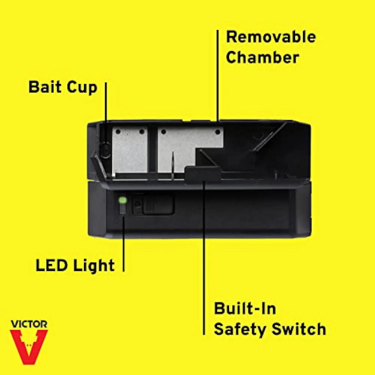 M250S No No Electronic Indoor Touch, Upgraded - 1 Trap See Victor Mouse Trap,Black
