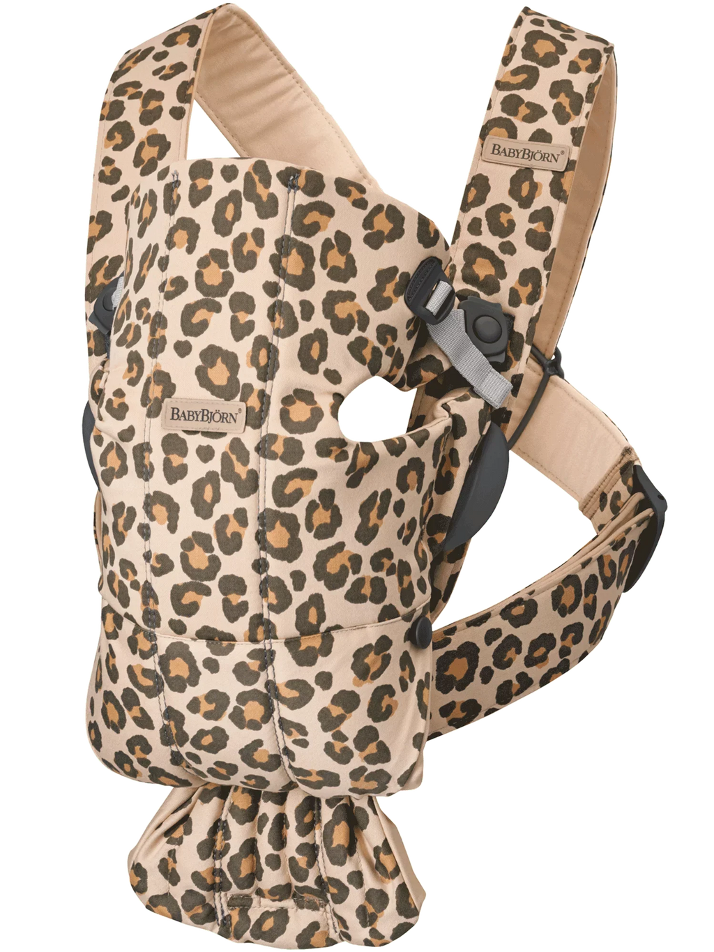 Carrier Baby BabyBjorn Mini, Cotton, Beige/Leopard