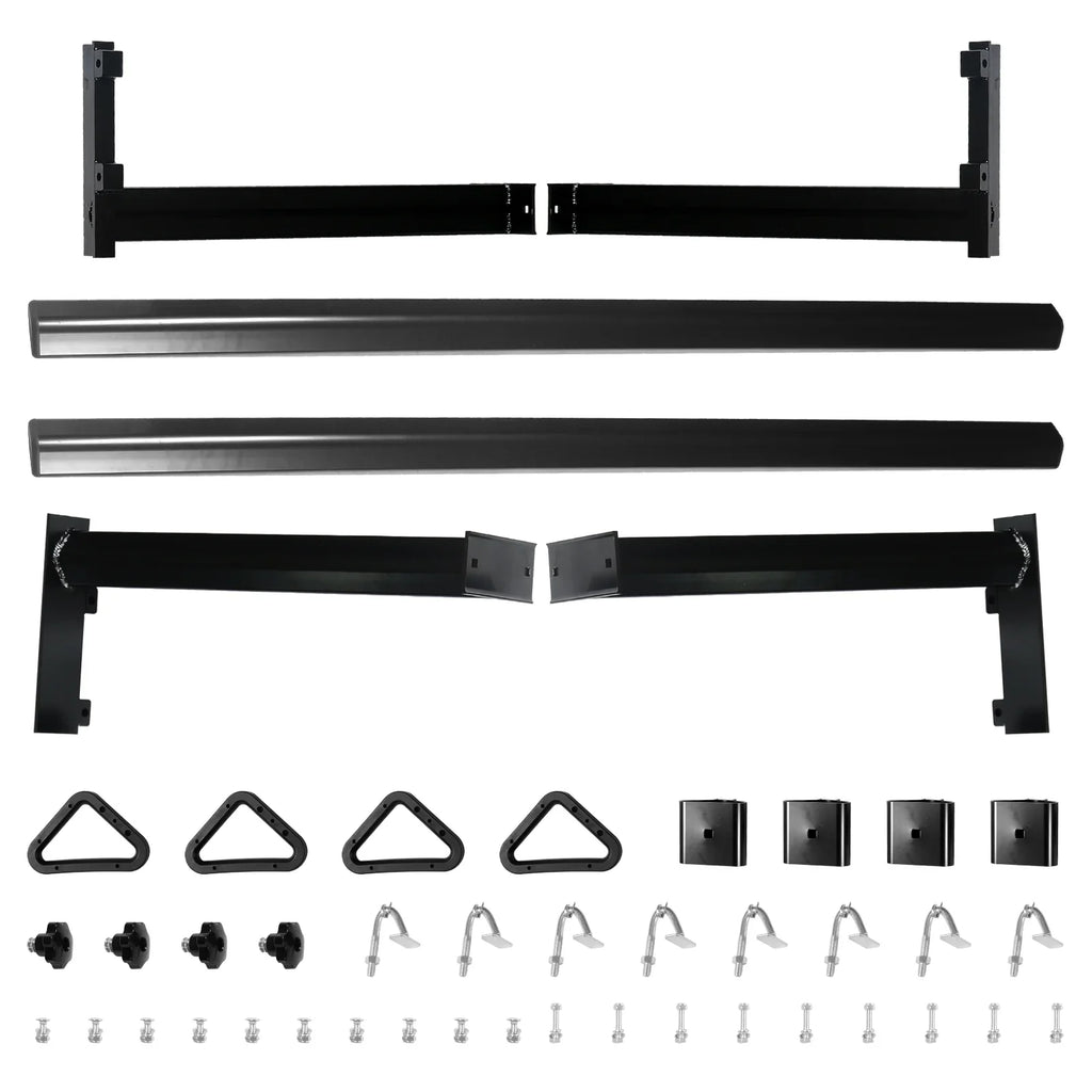 Aluminum Black Ladder Racks, Racks Truck Ladder Surfboard Truck Capacity Bed Kayak Universal (No-Drilling Required) Lumber for 1,000lbs Cargo BoardRoad Pickup