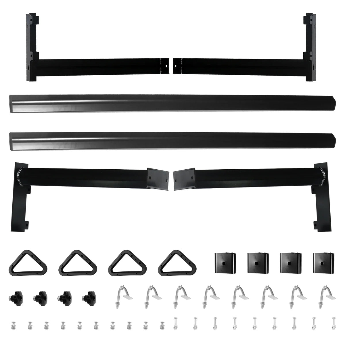 Aluminum Black Ladder Racks, Racks Truck Ladder Surfboard Truck Capacity Bed Kayak Universal (No-Drilling Required) Lumber for 1,000lbs Cargo BoardRoad Pickup