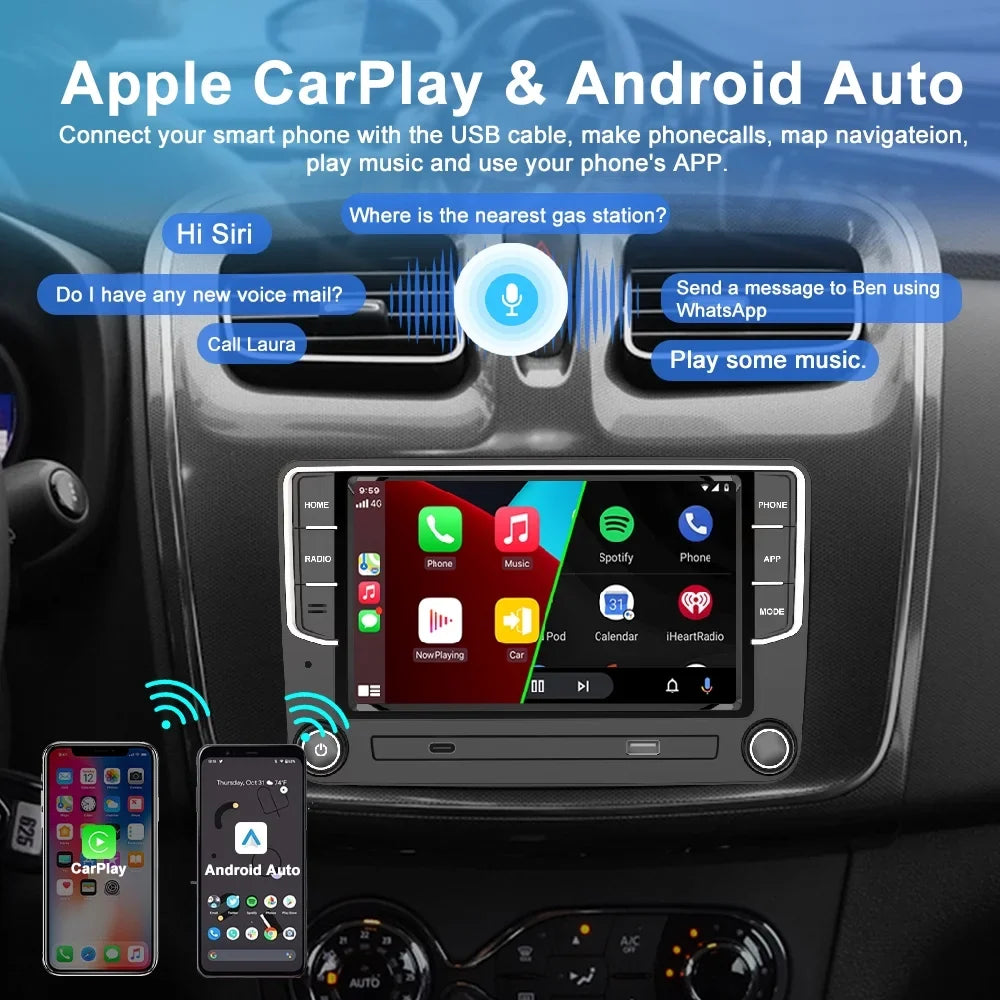 CC Car Player 7" Golf Navigation 4+64GB Touch Volkswagen Jetta Passat Screen GPS Stereo Carplay Amarok VW Polo Bluetooth For Radio