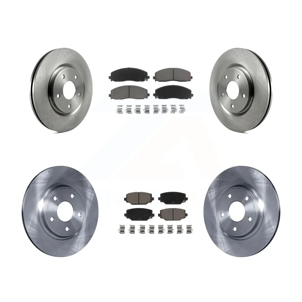 Front Disc Kit C/V Town Transit Brake - & Pads Auto And Ceramic Rotors K8C-101028 Grand Volkswagen Ram nation Dodge Caravan Routan Rear For Chrysler Journey