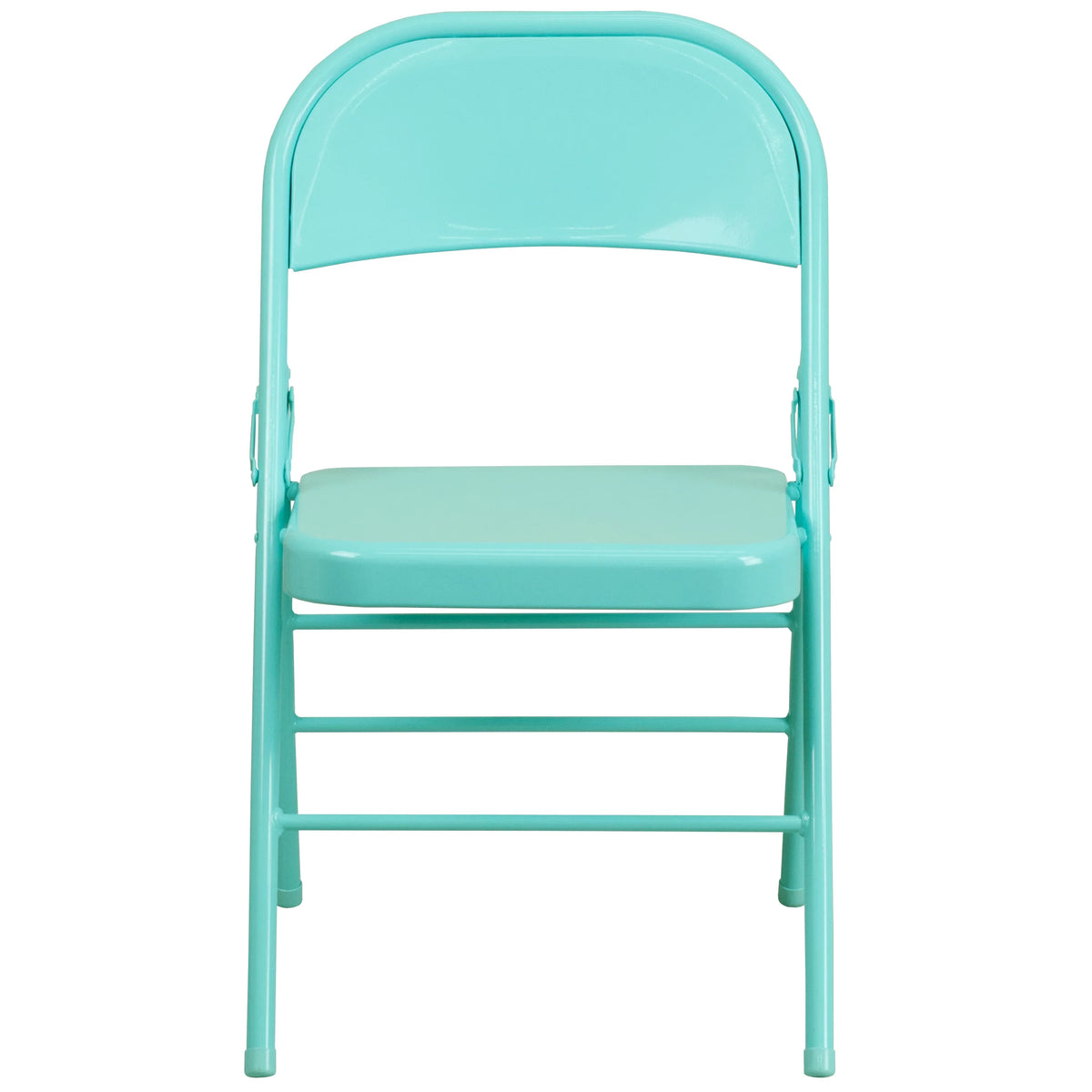 Teal Series Flash Furniture Metal Tantalizing & Hinged Triple Double Chair Folding Braced HERCULES COLORBURST