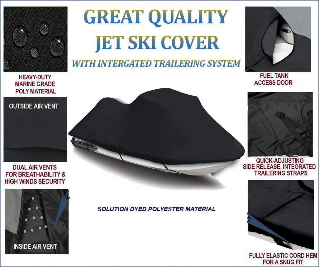 XLT 2004 SKI for 600 / DENIER JET 2001 800 PWC 1200 2003 2002 2003 JetSki Cover Cover BLACK 2005 Compatible YAMAHA 2004 2002