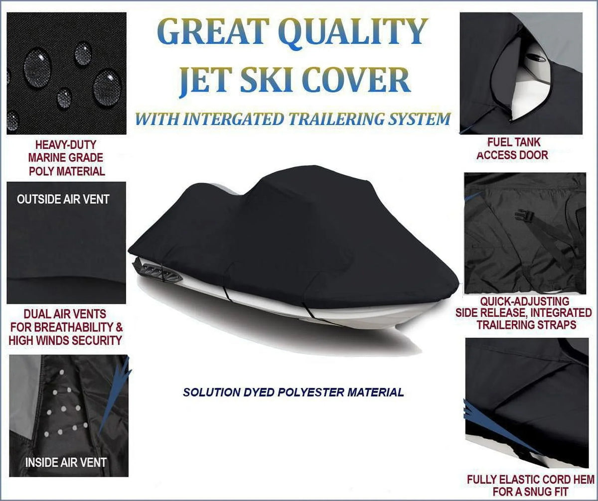 XLT 2004 SKI for 600 / DENIER JET 2001 800 PWC 1200 2003 2002 2003 JetSki Cover Cover BLACK 2005 Compatible YAMAHA 2004 2002