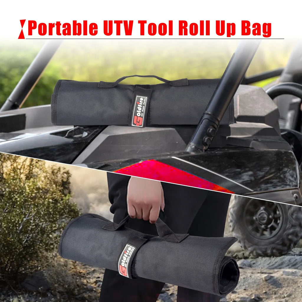 Wrench Tool Travel Roll Portable with Goldfire Universal UTV Tool Car Organizer Pouch Tool Bag Storage Storage for Kit Truck ATV