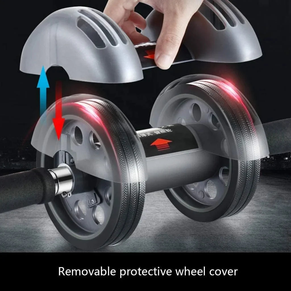 Wheel Fitness Automatic BY Gym Trainer at Core Home Equipmen Beginner Roller Dual for DCJA Exercise Abdominal Or Workouts Rebound