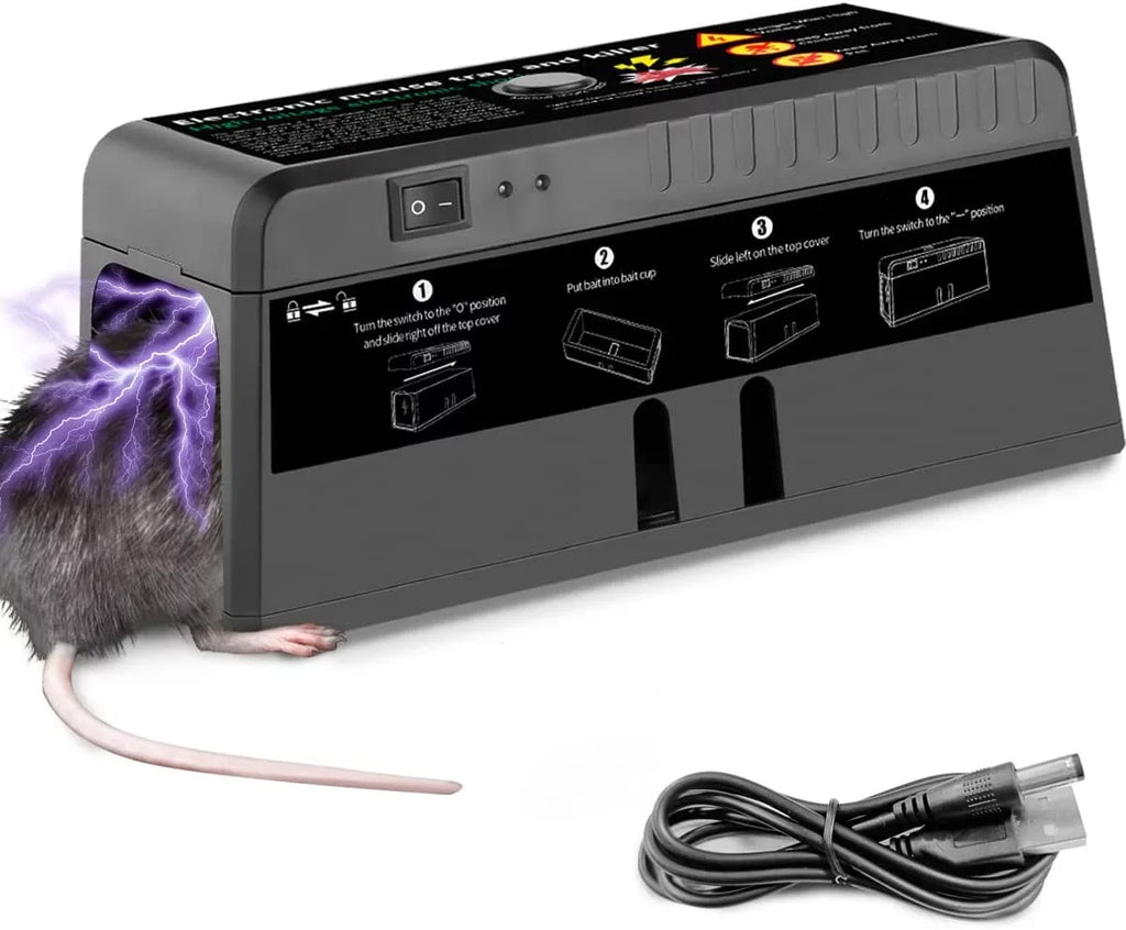 Zapper Mouse Homes Mice Rat Chipmunks Electric Indoor Humane Killer Trap Outdoor Squirrels , Shock 8000V Chamber with for