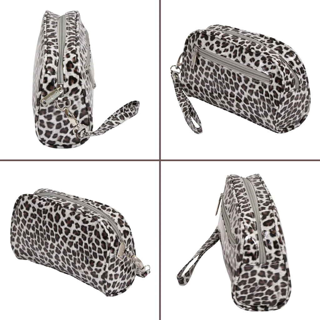 7666-PK Reptilian Margarita-Insulated Removable Cosmetics Picnic Gift Pink with Bags Wristlet,