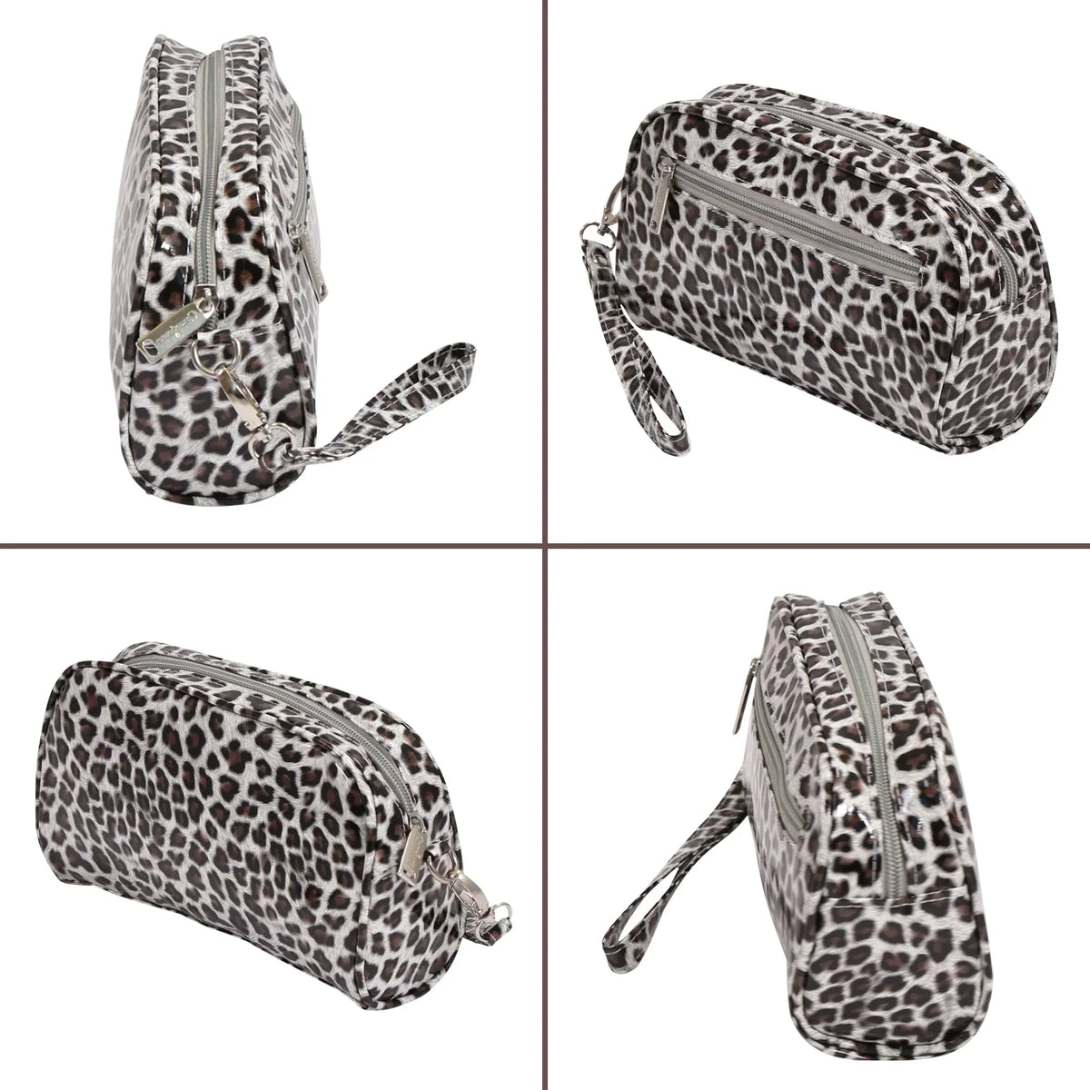 7666-PK Reptilian Margarita-Insulated Removable Cosmetics Picnic Gift Pink with Bags Wristlet,