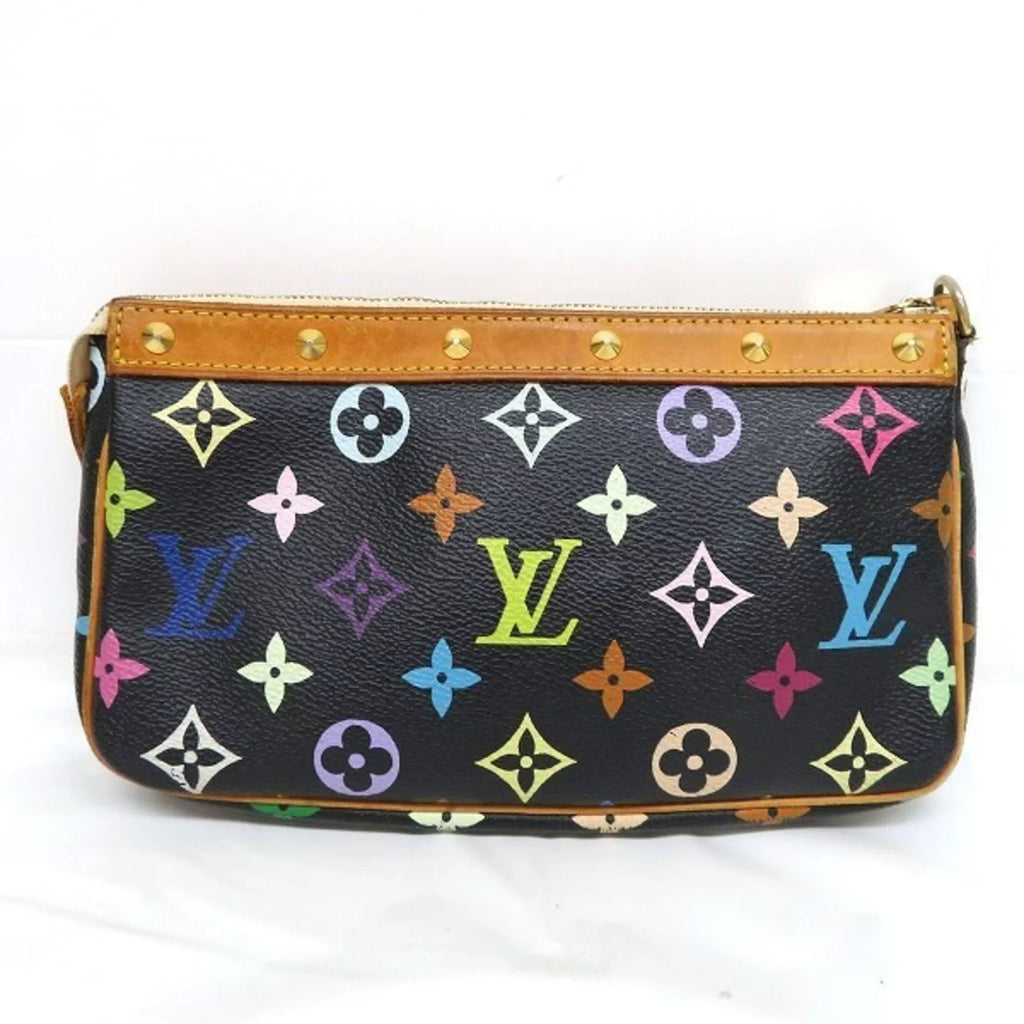 Multicolor Used 2WAY Ladies Authenticated Pouch Accessoire Handbag Pochette Monogram M92648