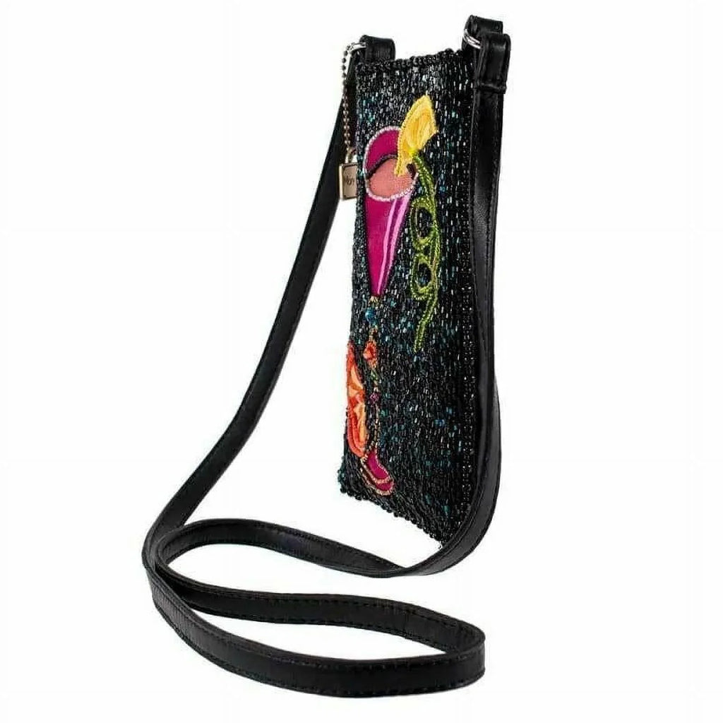 Leather Beaded Crossbody Mary Shoulder Frances NEW Bag Phone Take a Sip Cocktail Bag