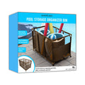 Style (43" Height, Kids Large, and Floats Organizer Bin, Pool Holder, L Rolling x Noodles 28" x Storage 25" Yours W Balls, H), Brown Equipment 563009 Essentially Toys, Mesh