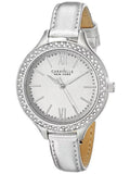 York Analog-Display Japanese-Quartz Silver-Tone New Women's Watch 43L167 Caravelle