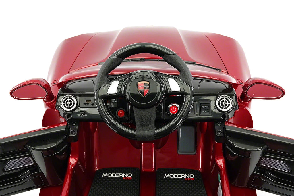 Roadster | 12V Electric Kids Red Ride-On R/C Car Remote Kiddie with Cherry Parental