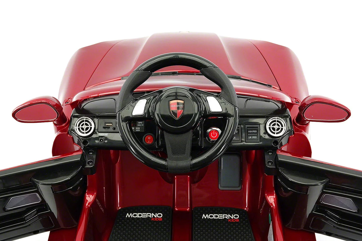 Roadster | 12V Electric Kids Red Ride-On R/C Car Remote Kiddie with Cherry Parental