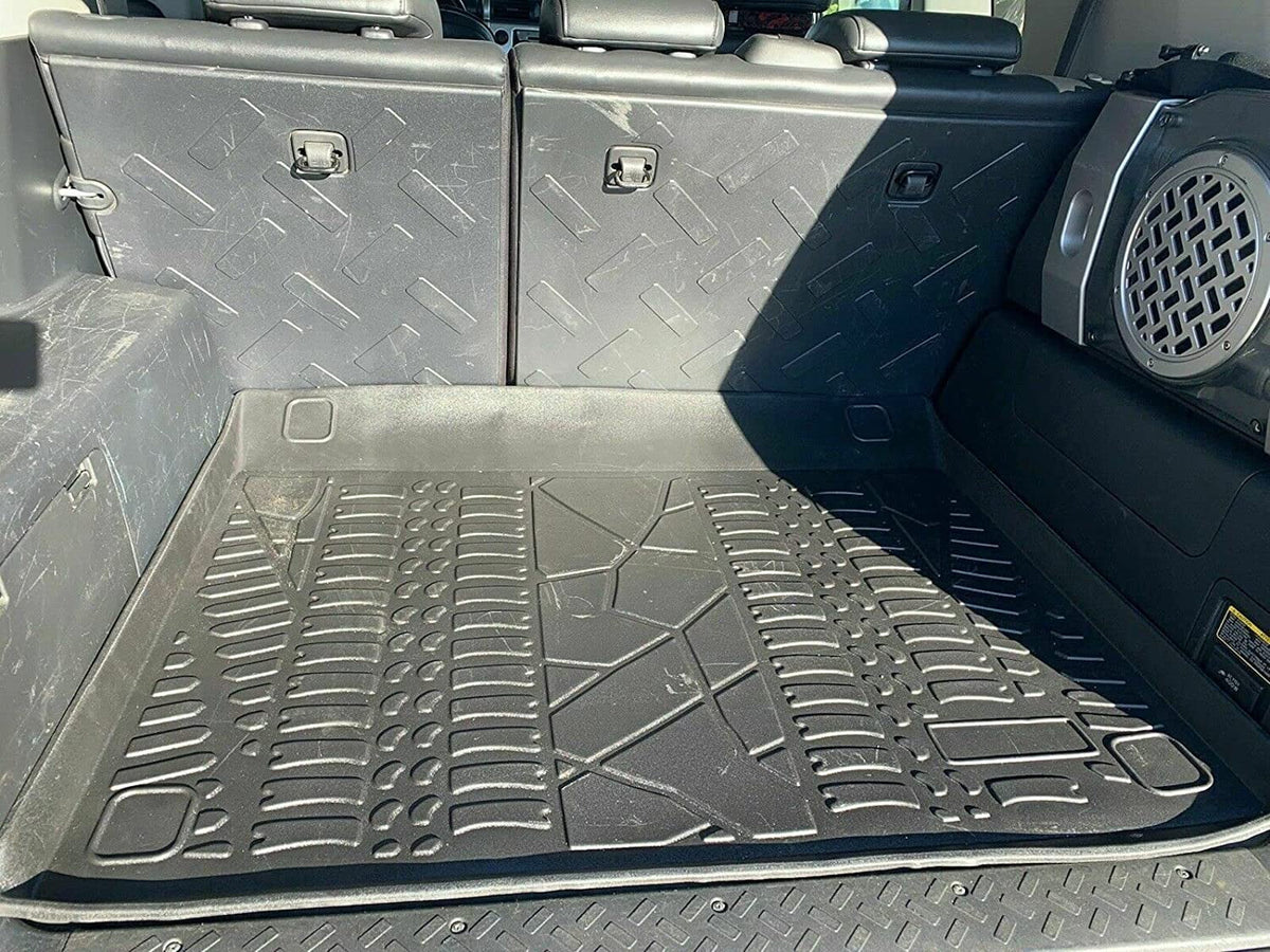 EACCESSORIES Raised for Cars Easy Liner Trunk Trunk Laser FJ 2007-2014 – with Mat Mats Install Cargo EA Car – Trunk Design – Mat Weather-Resistant Pre-Cut Cruiser Lip Non-Slip Rubber – for to –
