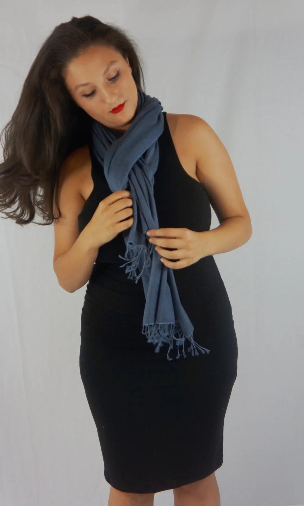 (Slate Shawl) Shawl/Shawls/Scarf/Scarves/Wrap/Stole/Muffler/Cape/Ruana/Blanket/Throw/Pashmina Shawl/Cashmere Grey Scarf/Wool/Silk Regular