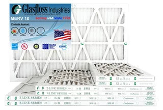 USA - in - Glasfloss x Made 15x25x1 inch) 14.5 Air Size: -Qty:12 Furnace MERV 24.5x7/8 (Actual 10 Filter -