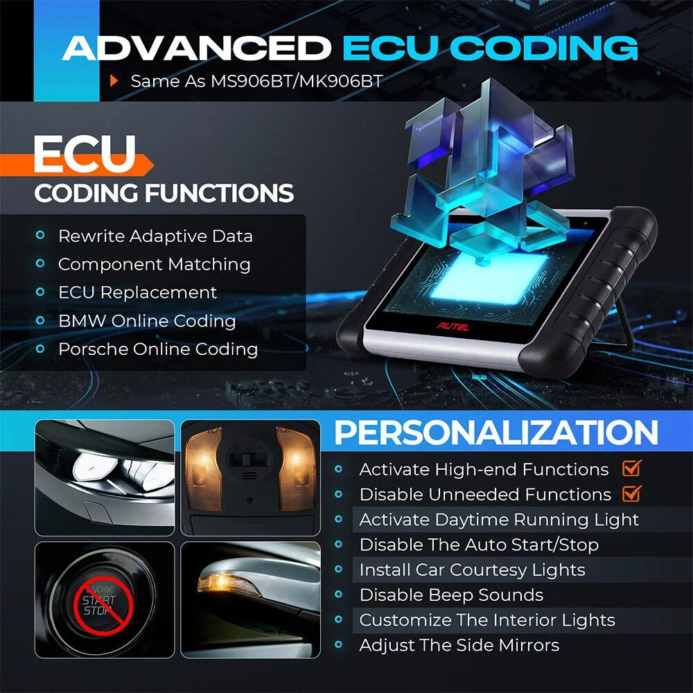 System Car MP808BT/ Active MP808/ Upgraded 36+ Service, ECU MP808S Autel Coding, of MaxiPRO Test, All Diagnostic Tool Scanner Scan MK808 Diagnostics