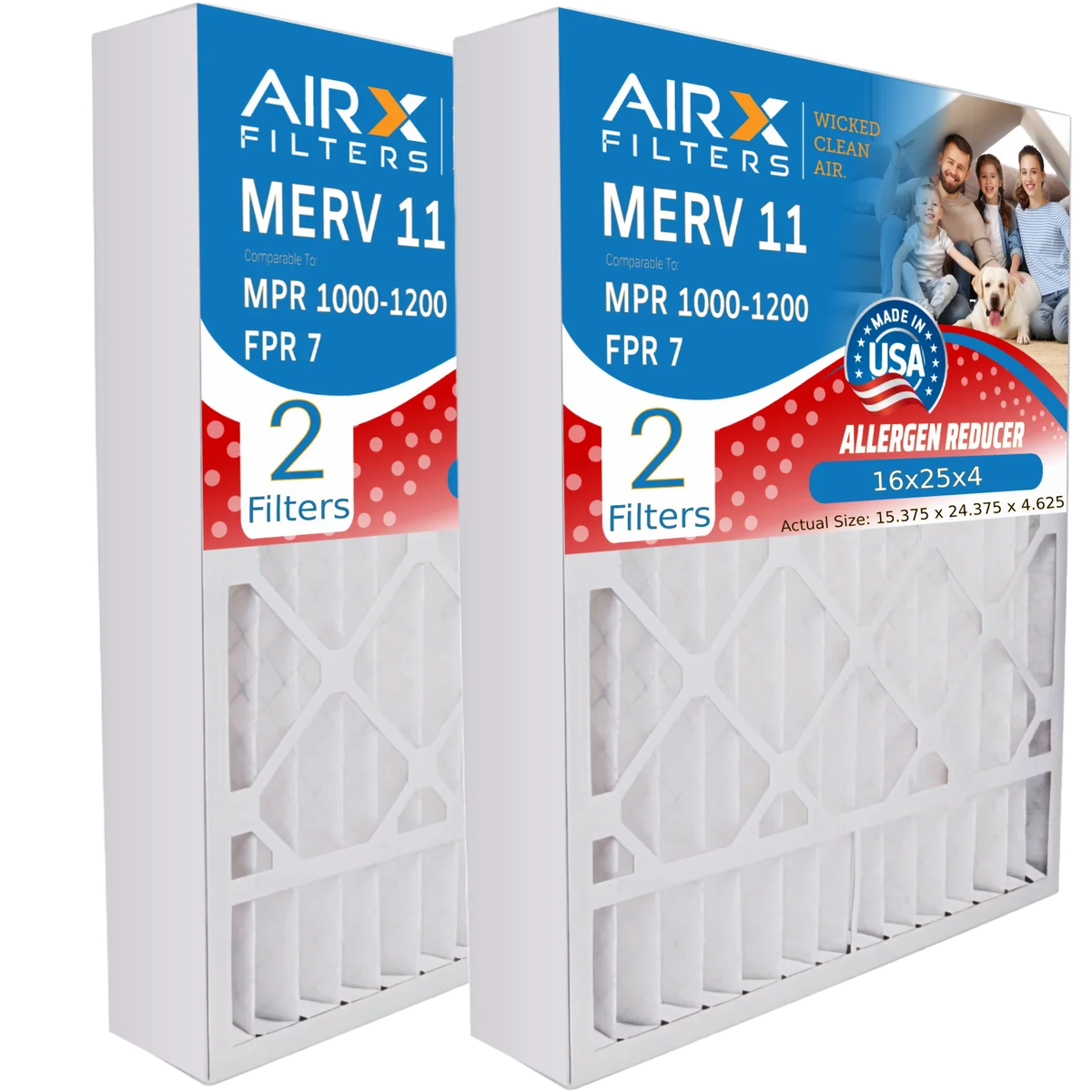 1200 11 Comparable FILTERS 2 16x25x4 Filter CLEAN & 16x25x4 WICKED 1000, AIRX USA 7 Pack TT-FM-1625 MPR MPR TopTech Furnace AIR. to Air Premium FPR Filter with by MERV Made Compatible