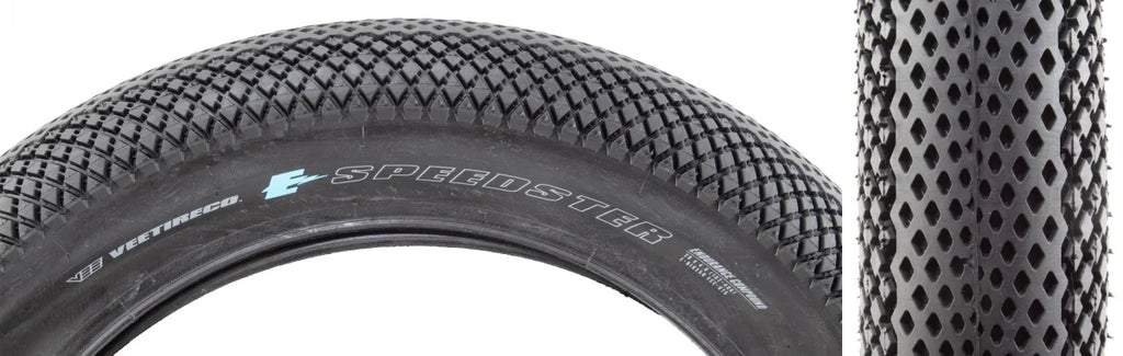 Rubber 20x4.0 Reflective 30 TPI & Black/Black Clincher Vee Speedster Tire Wire
