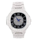 Watch Oblong Black) Mens Out (ST10235SDR# 8475Color Blast Silver - Metal Bling-ed on Color