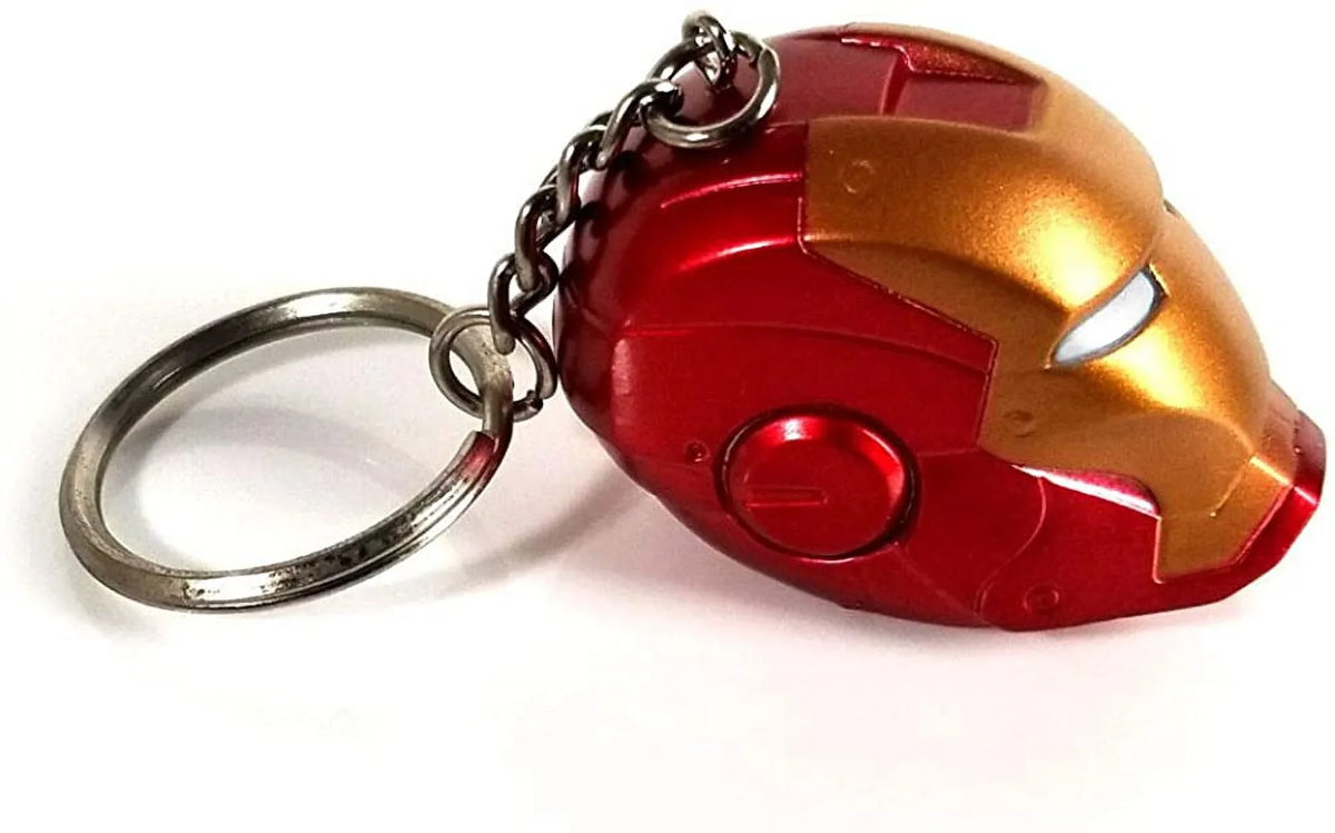 Superhero Iron Style Helmet Man Keychain Figure Ring GFDay Key