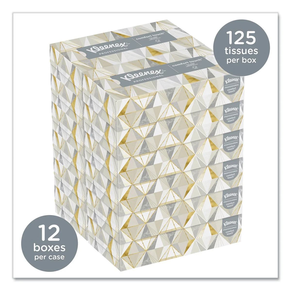 Tissue, 125 Boxes/carton White 2-ply, 12 Facial Kleenex® Sheets/box,
