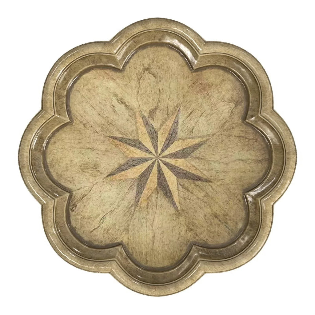 Whitman Accent Antique Scalloped Beige Butler Specialty Table Edge