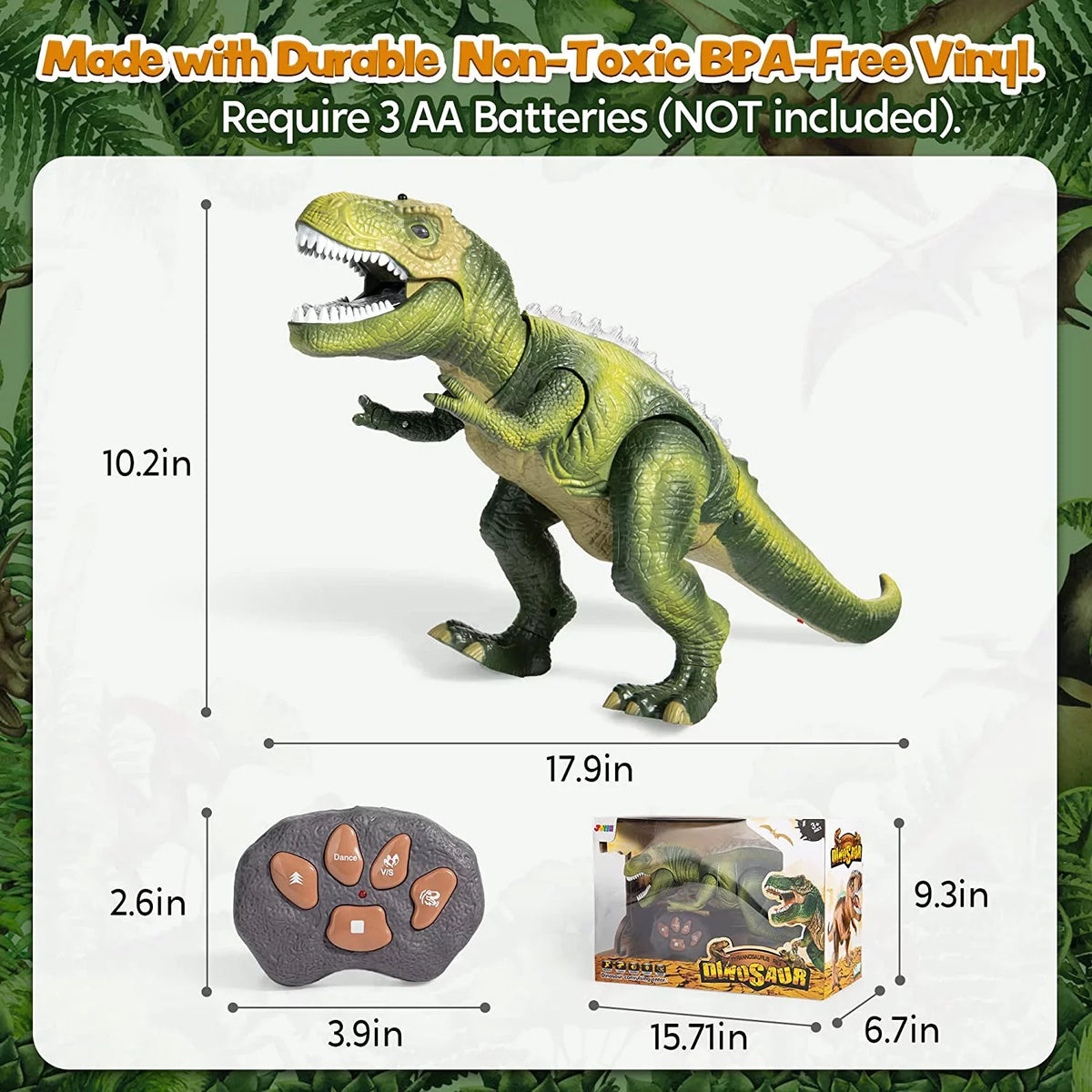 JOYIN T for Dancing Kids Robot Boys Roaring Toy saur Toy Walking Toy,Electronic dinosaur saur dinosaur dinosaur Toy,Birthday Light Rex and for Steam Girls,Green Sound, with and Boys,Big Gift Kids